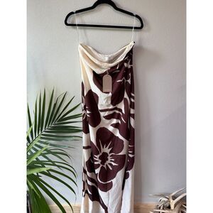Meshki Brown Strapless Dress